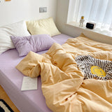 Obbty Aesthetic Pastel Color Combo Bedsheet Set