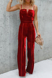 Simplicity Solid V Neck Regular Jumpsuits