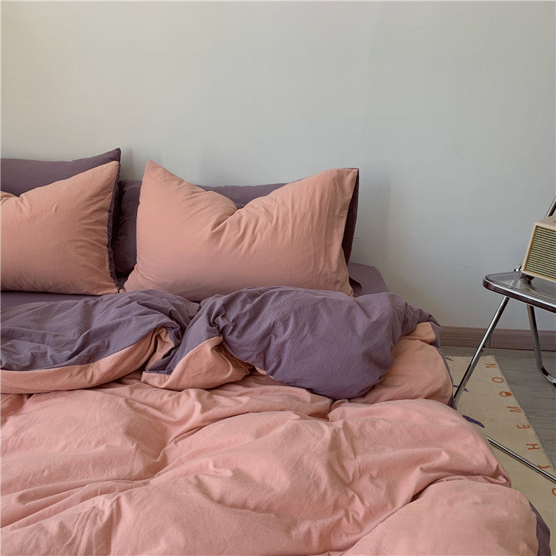 Obbty Two-Toned Aesthetic Bedsheet Set