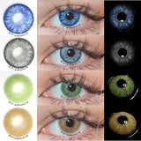 Obbty 1 Pair Colored Contact Lenses for Eyes Blue Lenses Green Eye Lenses Gray Lenses Natural Lenses  Fashion Lenses