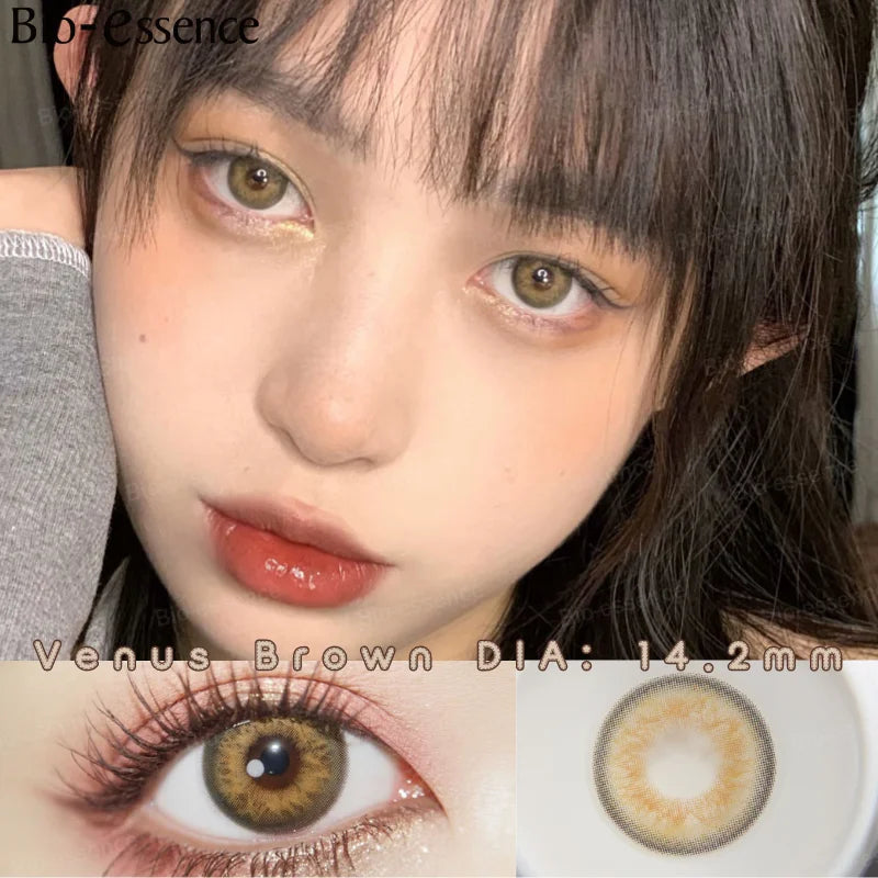 Obbty 1 Pair Colorcon Korean Lenses Colored Contact Lenses for Eyes Big Eye Lenses Pink Lenses Blue Eye Lenses