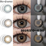 Obbty  0~-6.00 Myopia Lenses 1 Pair Colored Contact Lenses with Degree Natural Eye Contact Prescription Lens