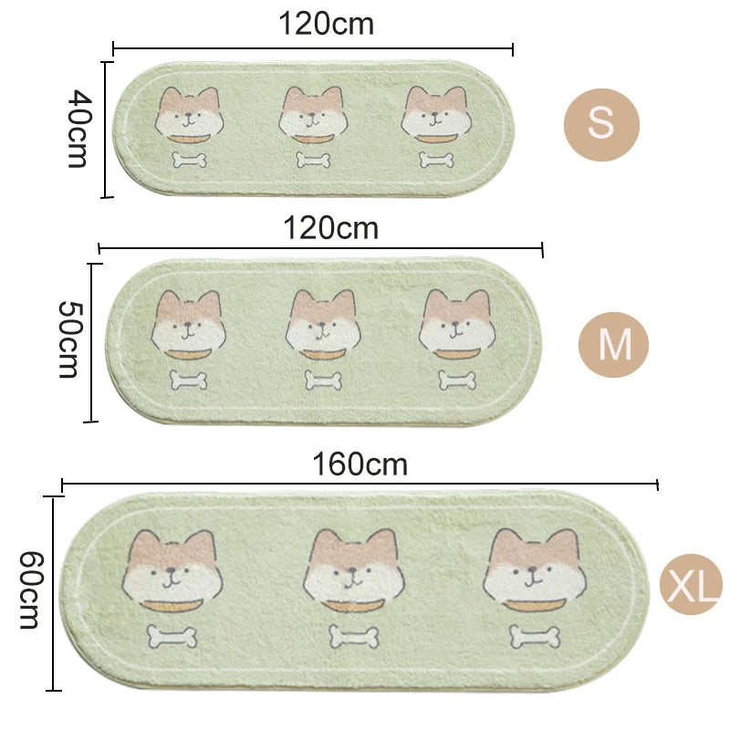 Obbty Fluffy Soft  Bedroom Carpet Cute Children's Bedside Rug Kids Room Non-Slip Baby Playmats Floor Mat Long Living Room Mats