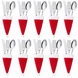 Obbty 10PC Tableware Holder bag Christmas hat Christmas Christmas Decorations home decoration accessories Kitchen Tableware Holde