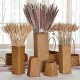 Obbty Bamboo Woven hand knitting  Dried Flower Vase Straw Woven Flower Pot Decor Living Room Flower Arrangement Flower Basket Bottle