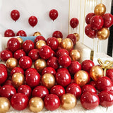 Obbty 40/20Pcs 10inch Pomegranate Red Confetti Latex Balloons Wedding Globos Birthday baby shower House New year party Decorations