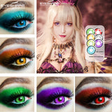 Obbty EYESHARE Cosplay Color Contact Lenses For Eyes 2pcs Anime Colored Lenses Green Multicolored Lenses Contact Lens Beauty Makeup