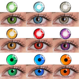 Obbty 1 Pair Color Contact Lenses for Eyes Cosplay Anime Accessories Lenses Multicolored Lenses Halloween Blue Eye Contact