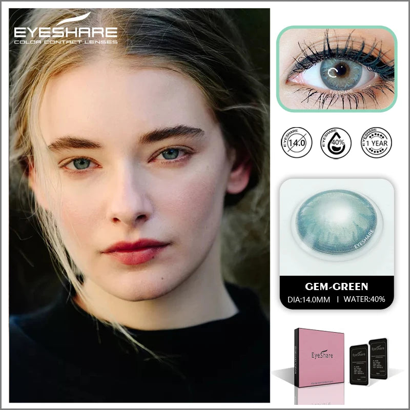 Obbty EYESHARE Color Contact Lenses For Eyes GALAXY Series Colored Lenses Blue Purple Multicolored Lenses Contact Lens Beauty Makeup