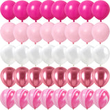 Obbty Rose Pink Metal Latex Confetti Confetti Balloons Wedding Decorations Matte Globos New Year Birthday Party Decorations