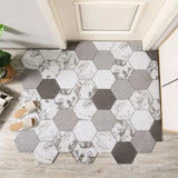 Obbty Nordic Cut Printed Doormat Carpet Home PVC Silk Loop Floor Entrance Mats Carpet Living Room Bedroom Bathroom Non-Slip Door Mats