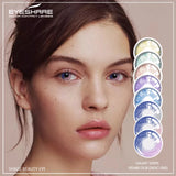 Obbty EYESHARE Color Contact Lenses For Eyes GALAXY Series Colored Lenses Blue Purple Multicolored Lenses Contact Lens Beauty Makeup