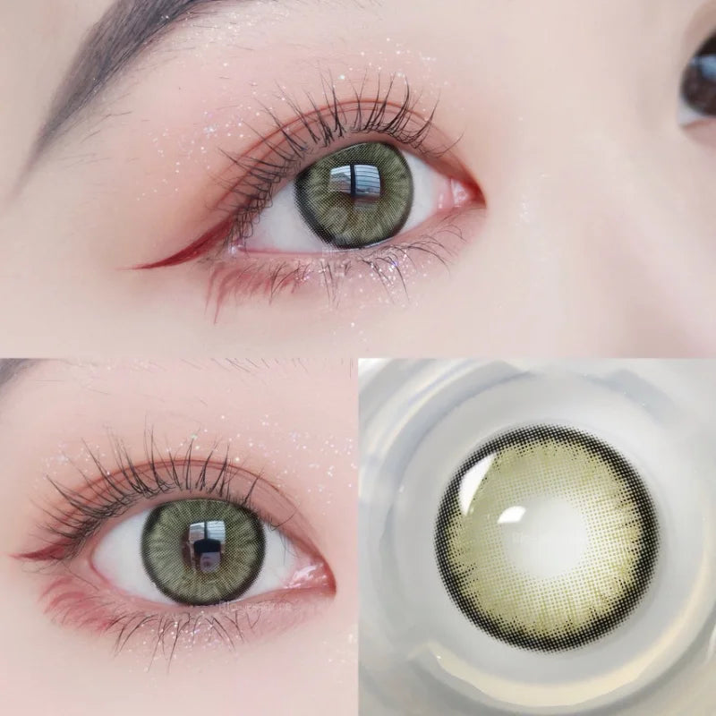 Obbty 1 Pair Color Contact Lenses for Eyes Natural Brown Lenses Beauty Fashion Monet lense Blue Lenses Green Eye Contact