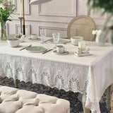 Obbty Embroidered Tablecloth Lace Table Covers Dinning Table Decor Romantic Room Decor Aesthetic Coffee Table for Living Room Cloth