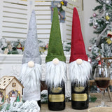 Obbty Christmas Wine Bottle Cover christmas Bottle decorations for home Natal Noel Christmas Table Decor Xmas Gift Happy New Year