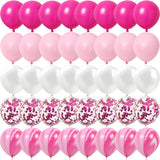 Obbty Rose Pink Metal Latex Confetti Confetti Balloons Wedding Decorations Matte Globos New Year Birthday Party Decorations