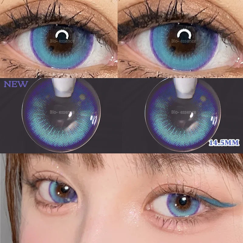 Obbty 1 Pair Color Contact Lenses for Eyes Natural Brown Lenses Beauty Monet lense Blue Lenses Gray Eye Contact