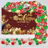 Obbty 70Pcs Red White Green Latex Metallic Gold Balloons Confetti Christmas Gift Party Home Room Adult Wall Decorations Globos