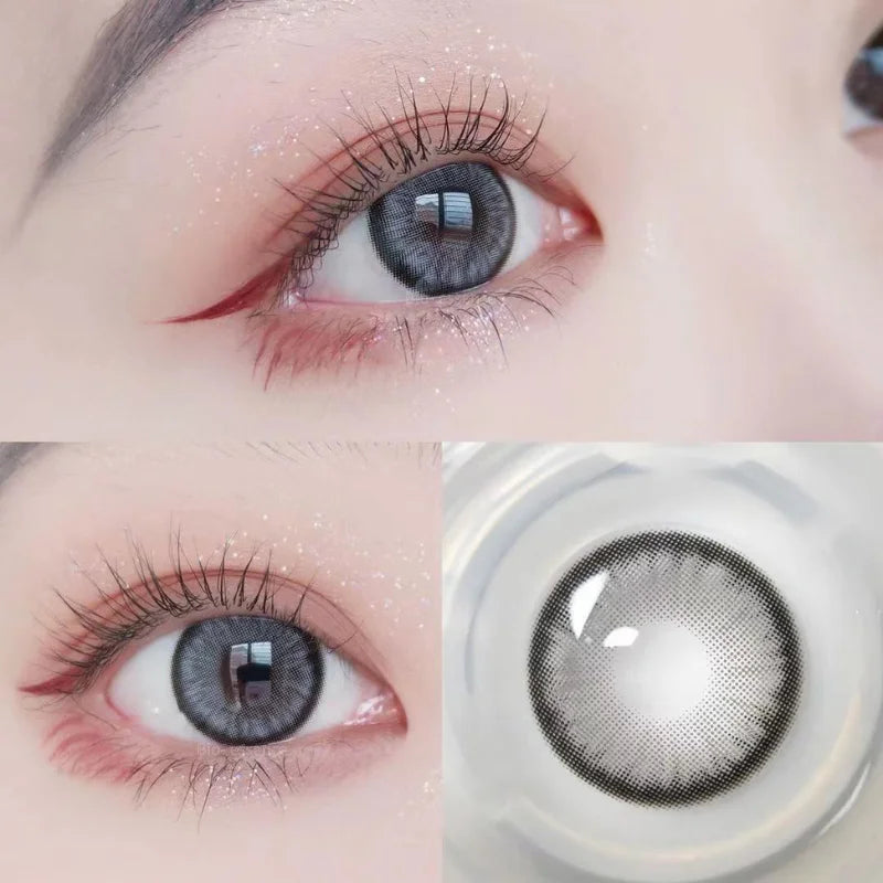 Obbty 1 Pair Color Contact Lenses for Eyes Natural Brown Lenses Beauty Monet lense Blue Lenses Gray Eye Contact