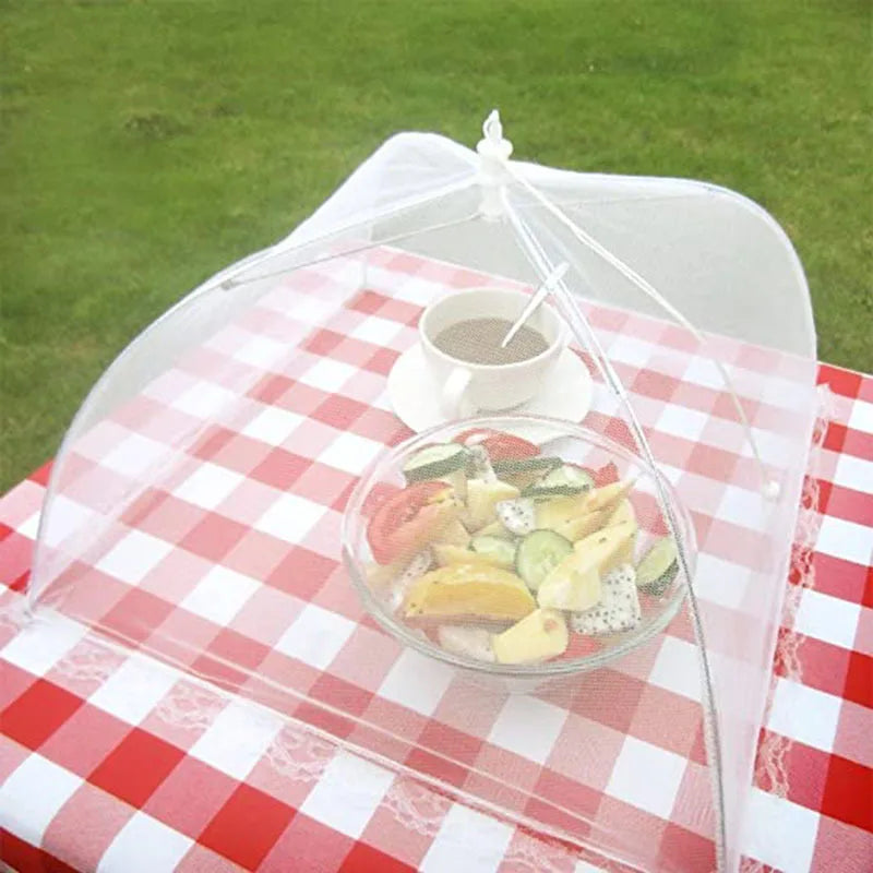 Obbty Kitchen Foldable Food Mesh Cover Anti-fly Umbrella Tent Cover Vegetable Fruit Breathable Insect-Proof Lid Food Protection Gadget