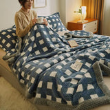 Obbty Winter Blanket Throw Soft Chenille Yarn Knitted Blanket Knitted Throw Blanket For Couch Bed Warm Sleeping Blanket