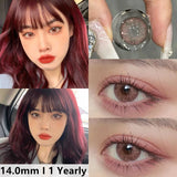 Obbty EYEHSARE  2pcs Natural Color Contact Lenses For Eyes Pink Colored Lens Blue Beauty Contact Lenses Eye Yearly Cosmetic Color Lens