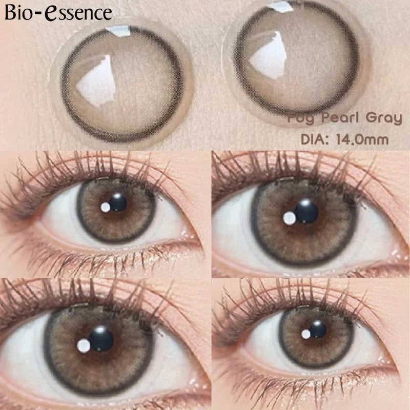 Obbty Colorcon 1 Pair Korean Lenses Colored Contact Lenses with Degree Myopia Lenses Natural Eye Lenses Gray Lenses