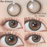 Obbty Colorcon 1 Pair Korean Lenses Colored Contact Lenses with Degree Myopia Lenses Natural Eye Lenses Gray Lenses