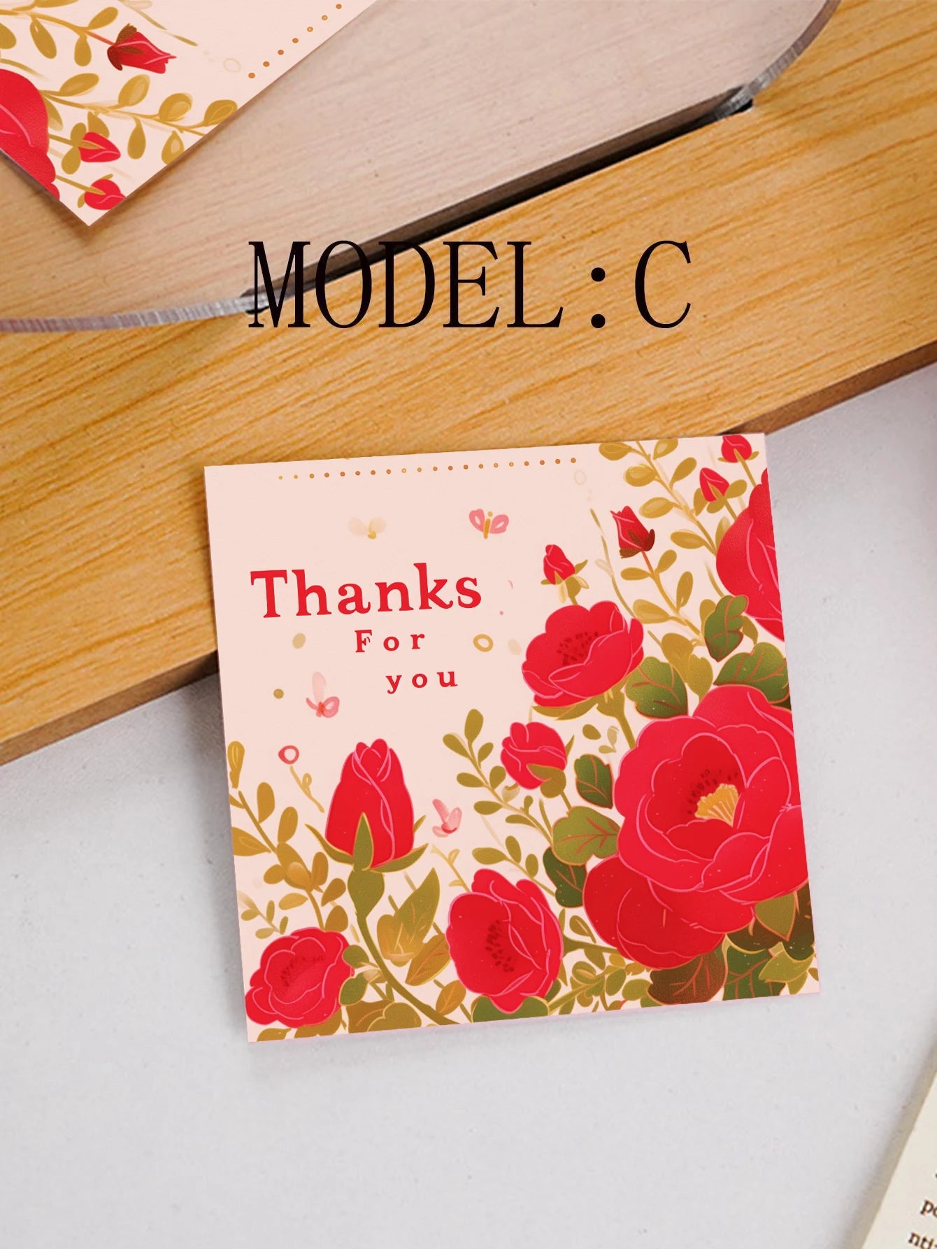 Obbty 60 Paper Greeting Cards in 3 Different Styles Floral Letters Thank You Gift Home Greeting Cards