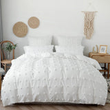 Obbty White Duvet Cover Bedding Set Twin Queen King Size 240x220 Nordic Bed Cover 135 Euro Bed Linen 2 Bedrooms Ball Bedclothe 200x200