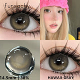 Obbty Natural color Contact Lenses Beauty Pupils 2PCS For Eyes Use Yearly Natural Color Cosmetic Soft Lenses with Lenses Case