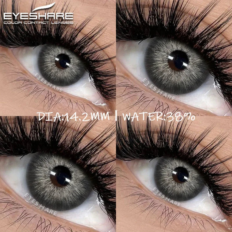 Obbty Color Contact Lenses for Eyes 2pcs Blue Eye Lenses Green Lenses Beautiful Pupil Yearly Makeup Cosmetic Eye Contact Lens