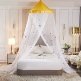 Obbty Bed Canopy,Cute Princess Bed Curtain Net,Round Hanging Mosquito Net for Children's/Baby/Girl Bed,Quick Easy Installation