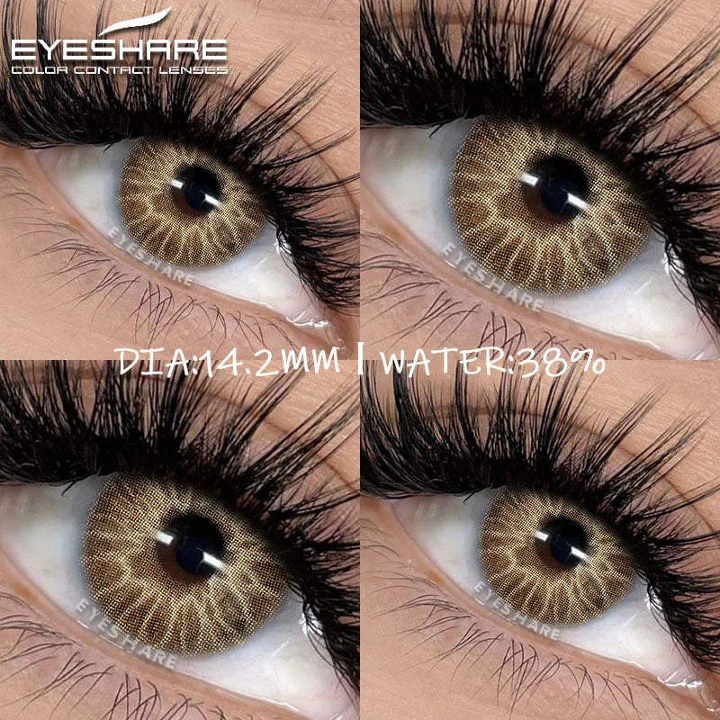 Obbty Color Contact Lenses for Eyes 2pcs Blue Eye Lenses Green Lenses Beautiful Pupil Yearly Makeup Cosmetic Eye Contact Lens