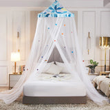 Obbty Bed Canopy,Cute Princess Bed Curtain Net,Round Hanging Mosquito Net for Children's/Baby/Girl Bed,Quick Easy Installation