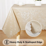 Obbty Rectangle Table Cloth Waterproof Duty Vinyl Tablecloths Wipeable Washable Table Cover For Kitchen Dining Room 60x84 Inch