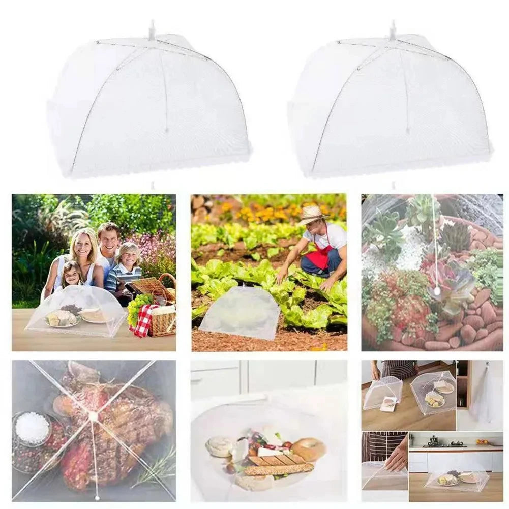 Obbty Kitchen Foldable Food Mesh Cover Anti-fly Umbrella Tent Cover Vegetable Fruit Breathable Insect-Proof Lid Food Protection Gadget