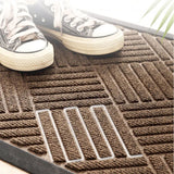 Obbty Abrasion-resistant Rubber Front Door Mat  Shoe Scraper for Inside Outdoor Doormat Easy To Clean Dirt Resistant Floor Mats Rug