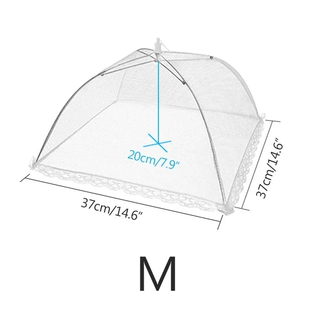 Obbty Kitchen Foldable Food Mesh Cover Anti-fly Umbrella Tent Cover Vegetable Fruit Breathable Insect-Proof Lid Food Protection Gadget