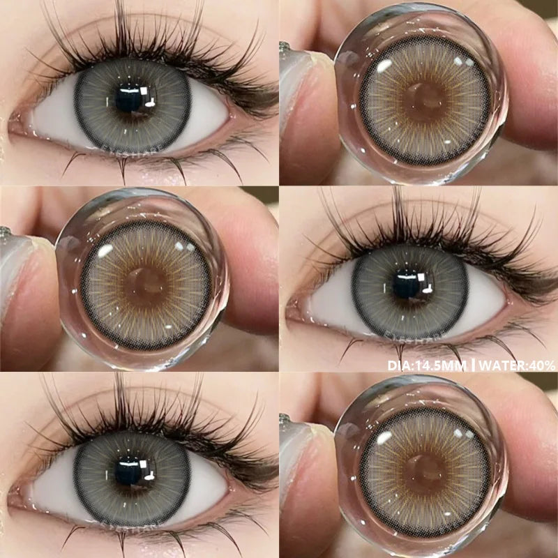 Obbty 1pair New Color Contact Lenses for Eyes Natural Blue Eye Lenses Purple Lenses Gray Eye Contacts Brown Eye Lens Yearly