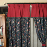 Obbty Retro American Floral Blackout Curtains for Living Room Bedroom Northern Europe Cotton Linen Curtains with Valance