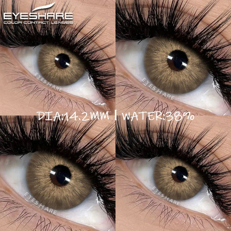 Obbty Color Contact Lenses for Eyes 2pcs Blue Eye Lenses Green Lenses Beautiful Pupil Yearly Makeup Cosmetic Eye Contact Lens