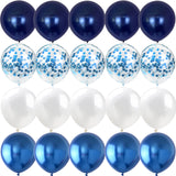 Obbty 20PCS Night Blue Birthday Party Golden Balloons Baby Shower Metallic confetti Wedding Anniversaire Mariage Globos Decorations