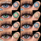 Obbty EYESHARE 1pair Colored Contact Lenses for Eyes Blue Eye Lenses Brown Lenses Gray Pupils Lens Yearly Cosmetic Green Eye Contacts