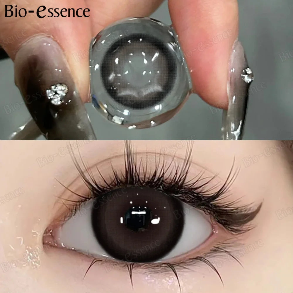 Obbty 0~-6.00 Myopia Lenses Colored Contact Lenses with Degree Bubble Series Natural Eye Contact Prescription Lenses