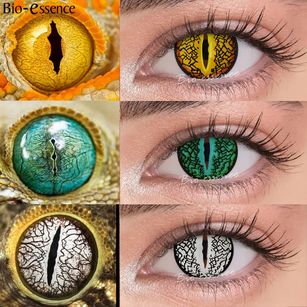 Obbty 1 Pair Cosplay Contact Lenses for Eyes Halloween Cat Eye Contacts Anime Accessories Snake Eye Lenses Lizard Lenses