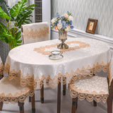 Obbty European Lace Living Room Simple Tea Table Tablecloth Hotel Hotel Household Round Table Tablecloth Light Luxury Cloth