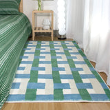 Obbty Checkered Rugs Living Room Carpet Home Decoration Soft Fluffy Plush Floor Mat Thickened Bedroom Bedside Mats