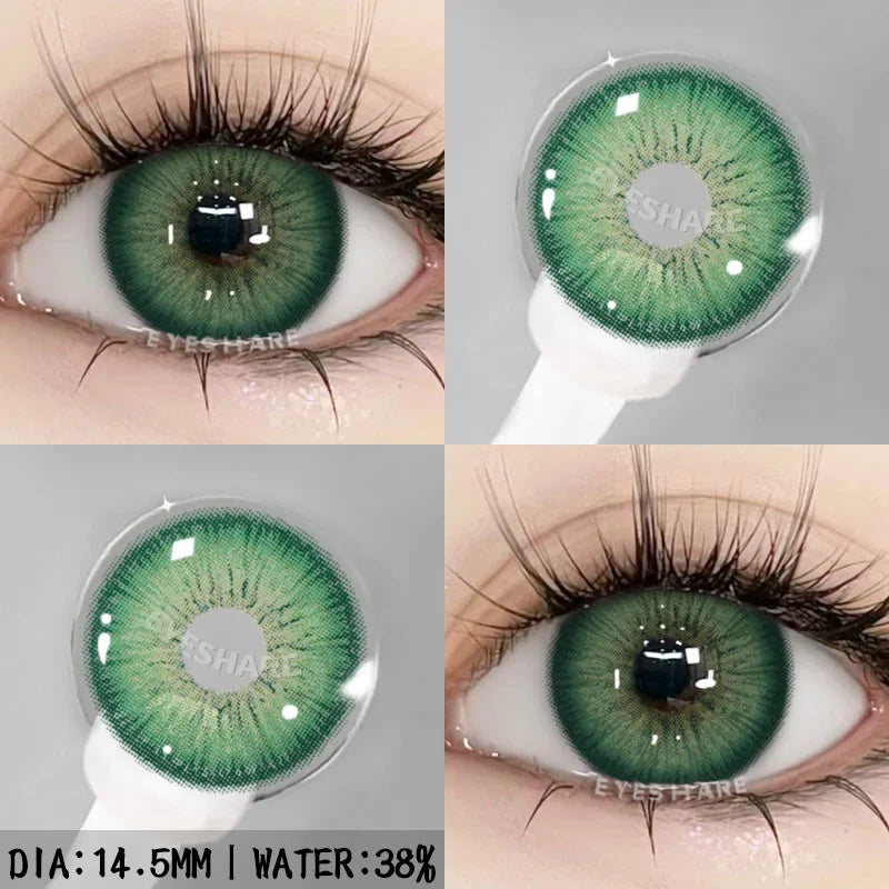 Obbty 1pair Color Contact Lenses for Eyes Natural Eye Lens Blue Eye Lenses Brown Lenses Gray Pupils Yearly Cosmetic Contacts