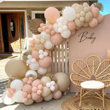 Obbty Macaron Pink Balloon Garland Arch Kit DIY Wedding Birthday Party Decoration White Ballon Children's Day Decor